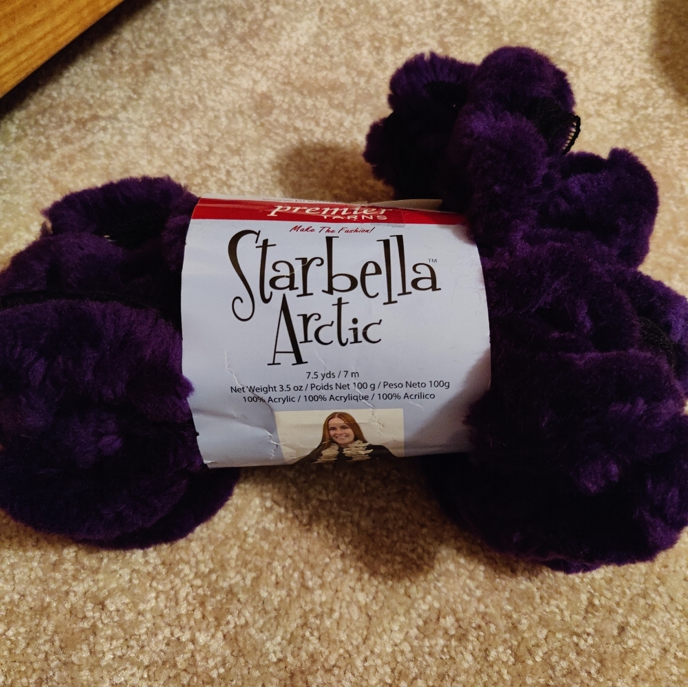 Starbella Arctic Purple Yarn, New From Oremiwr Yarns, Black Orchid Color